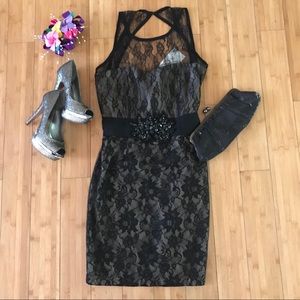 MM Couture by Miss Me Lace Open Back Dress